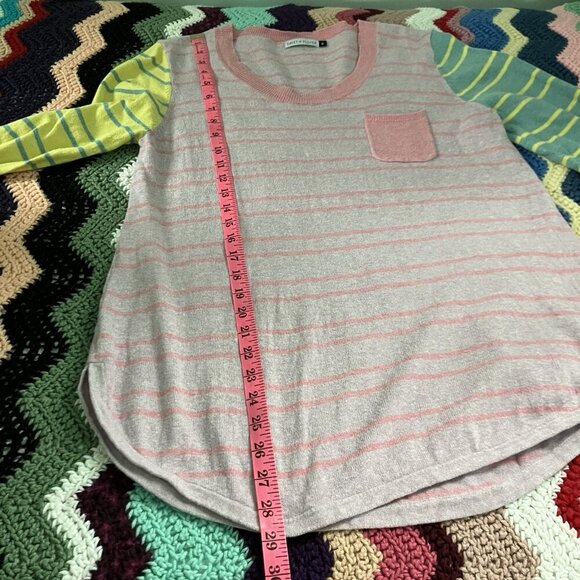 Zaket & Plover Sweater Womens M Pink Knit Striped Multicolour Pullover - Picture 5 of 6